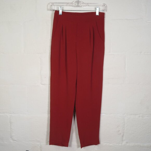 Petite Principle Harlowe Crepe Pants Rust/Burgundy XXSP - Picture 12 of 16